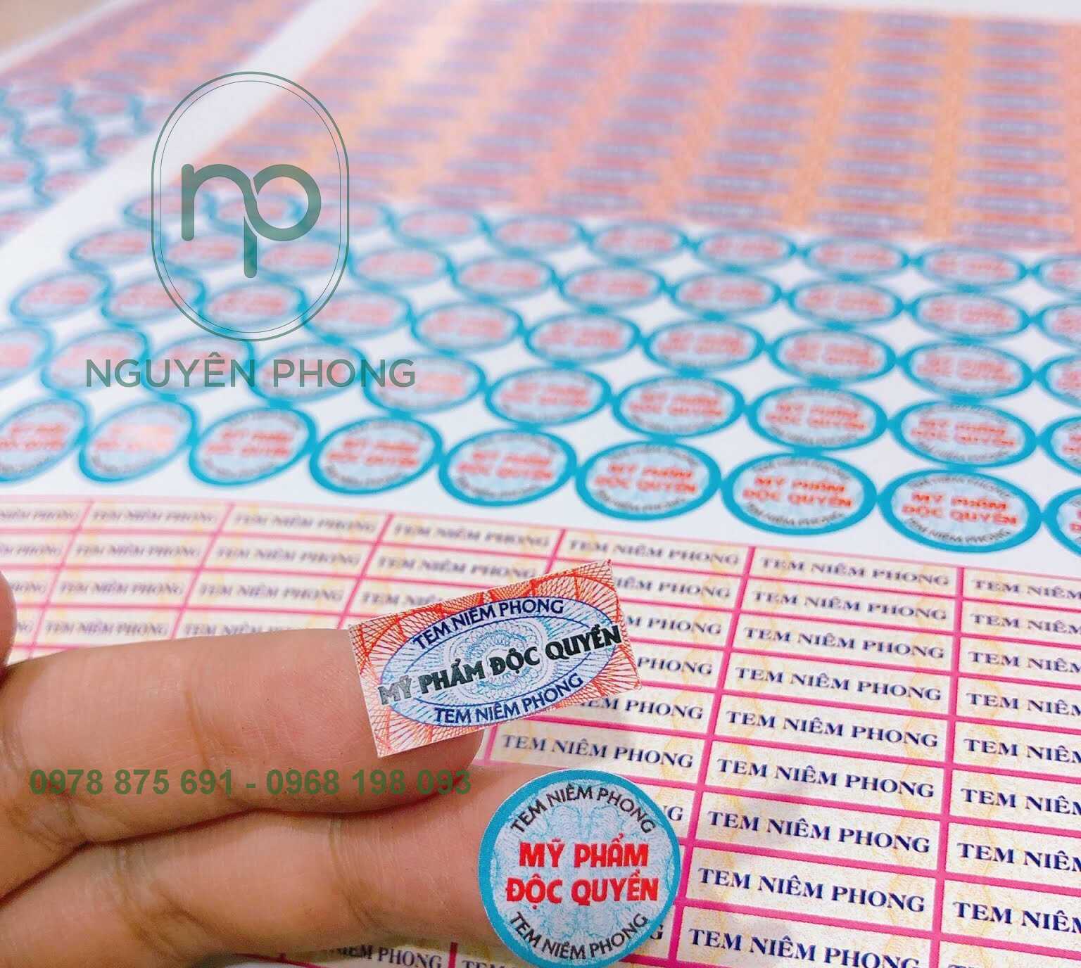 In tem niêm phong cho mỹ phẩm